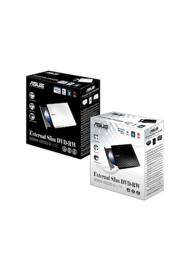 ASUS 8x SDRW-08D2S-U USB 2.0 Slim Harici DVD Optik Sürücü Beyaz