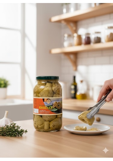 Natureat Roma Usulü Yağda Saplı Enginar Kalbi 2900 Gr