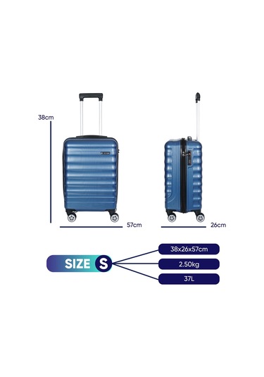 Vegmann Delphin Mavi Kabin Boy Valiz Mavi