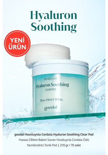 Hassas Ciltlere Nemlendirici Tonik Ped Goodal Houttuynia Cordata Hyaluron Soothing Clear Pad