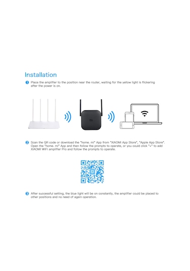 Geeksen Xiaomi Mi Wifi Genişletme Cihazı Pro: 300mbps Hız, Çift Anten, 64 Cihaz Bağlantısı, Otomatik Güncelleme