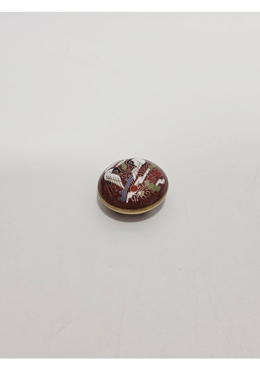 Antika Cloisonne Minyatür Kutu 4,5x2,3cm 079
