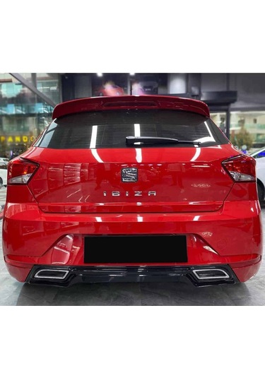 Seat İbiza Mk5 Difüzör Parlak Siyah Plastik Egzoz Görünüm 2017-2023 Arka-difizör-bodykit-ek-karlık