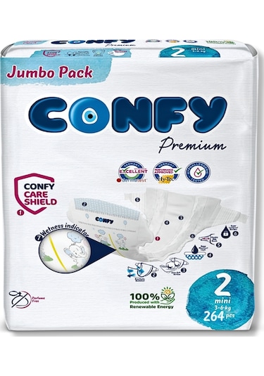 Premium 2 Numara Bebek Bezi Mini 3 - 6 Kg - 264 Adet