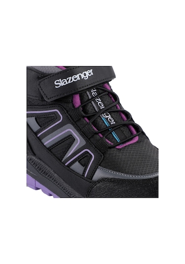 Slazenger KEPHAS IN Çocuk Cırt Cırtlı Siyah / Mor Bot