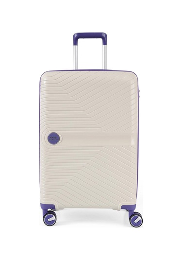 Ççs 5239 Polipropilen Büyük Boy Valiz Beyaz-mor