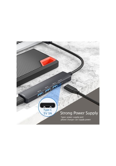 Venturemart Usb 3.0 Hub Pd 100w 4k 30hz Usb 2.0 Splitter Ve Güç Adaptörü - Olopky