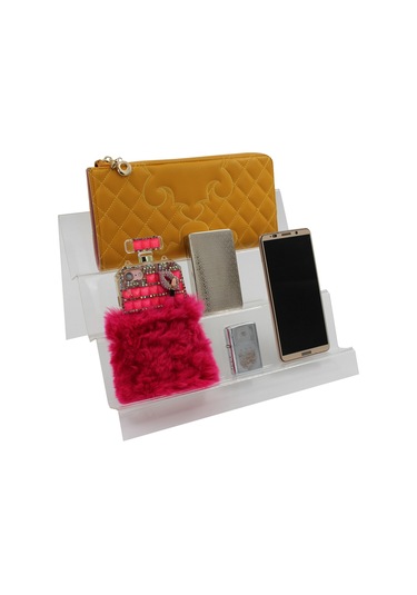 Telefon ve Cüzdan Standı 3 Kademe Geniş Pleksi