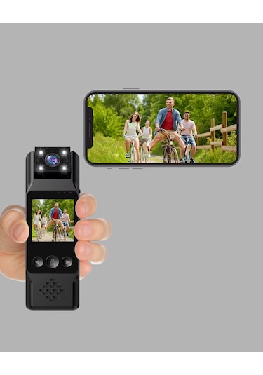 180 Derece Dönebilen Mini Kamera Full Hd Tft Ekran Hareket Sensörlü