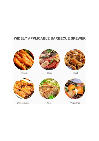 Jeemson 6 Adet Çelik Mangal İğnesi, Gıda Seviyesi 304 Paslanmaz Çelik, Nilon Çantalı, Sabit Pişirme, Outdoor Mangal Araçları Çok Renkli