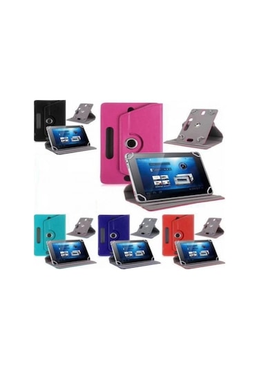 Fluo Play 8 - 8" Tablet Uyumlu Standlı Üniversal Kapaklı Tablet Kılıfı Kapaklı Kılıf