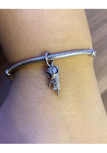 Celikchi Kadın Uçan Spıderman Temalı Gümüş Charm