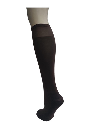 12'li Set Diz Altı Kalın Ten Göstermeyen Kadın Masaj Çorap-kahve Kahve