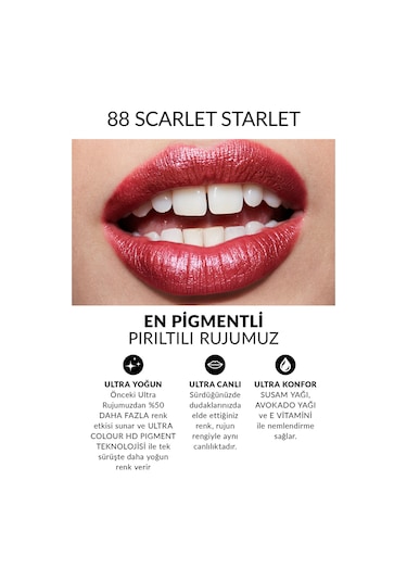 Ultra Shimmer Ruj - Scarlet Starlet 0