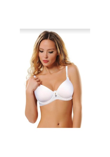 Nbb 3628 Kadın Balenli Kaplı Emzirme Sütyen 2 Adet Beyaz