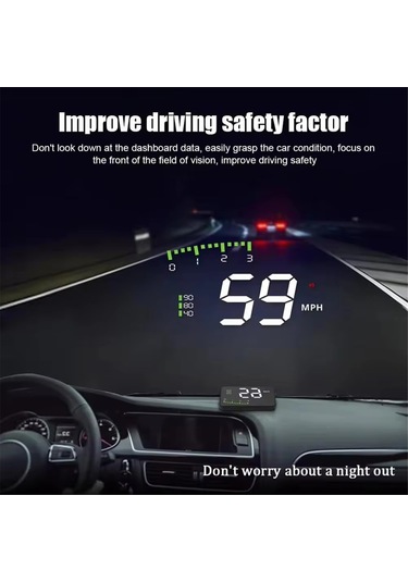 Suofeng A900 Oto Hud Görüntüleyici - Hız, Devir, Su Sıcaklığı, Voltaj Gösterimi, Tüm Araçlar İçin Plug & Play