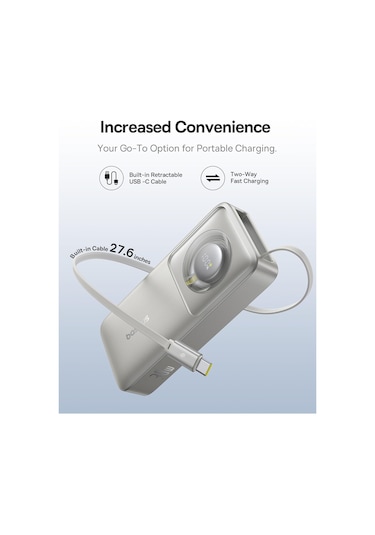 Baseus Free2pull 30w 10.000mah Gri Taşınabilir Şarj Cihazı Rrc9bsu0037 Renkli