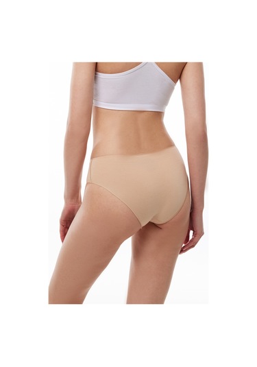 Malabadi Kadın Ten Ekru Bordo 6 Lı Paket Modal Dar Kalıp Ara Bel Slip Külot 187 Ten-ekru-bordo