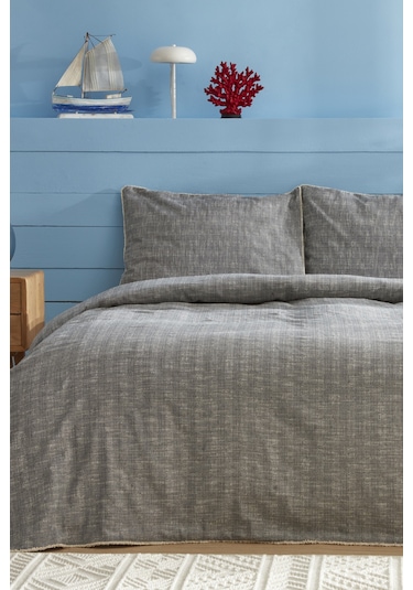 Nautica Home Marlen Tek Kişilik Yatak Örtüsü Seti Antrasit