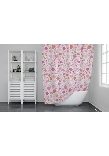 Zethome Günce Banyo Duş Perdesi 6811 Tek Kanat 1x180x200 Çok Renkli