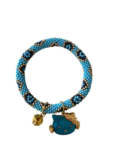Chichibeads Mavi Nazar Boncuğu Desenli El Yapımı Tasma