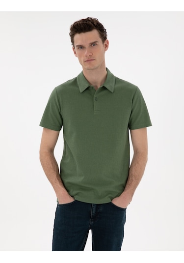 Pierre Cardin Erkek Haki Tişört 50307581-vr027 Haki