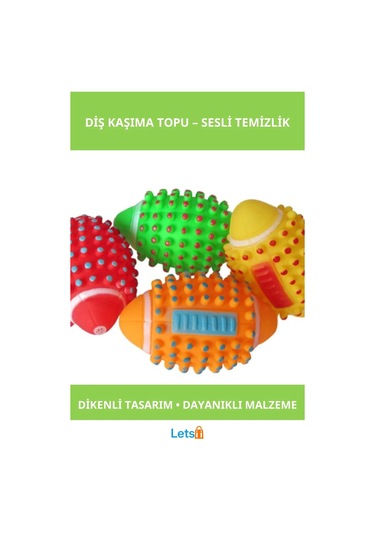 Dikenli Sesli Köpek Diş Kaşıma Topu Dayanıklı Ve Eğlenceli