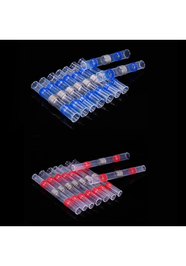 Aubyhe Su Geçirmez Kaynaklı Isı Daraltmalı Bağlantı Terminaleği Seti 400 Adet Kırmızı:40, Mavi:40, Beyaz:30, Sarı:15, Siyah:275 Kutulu
