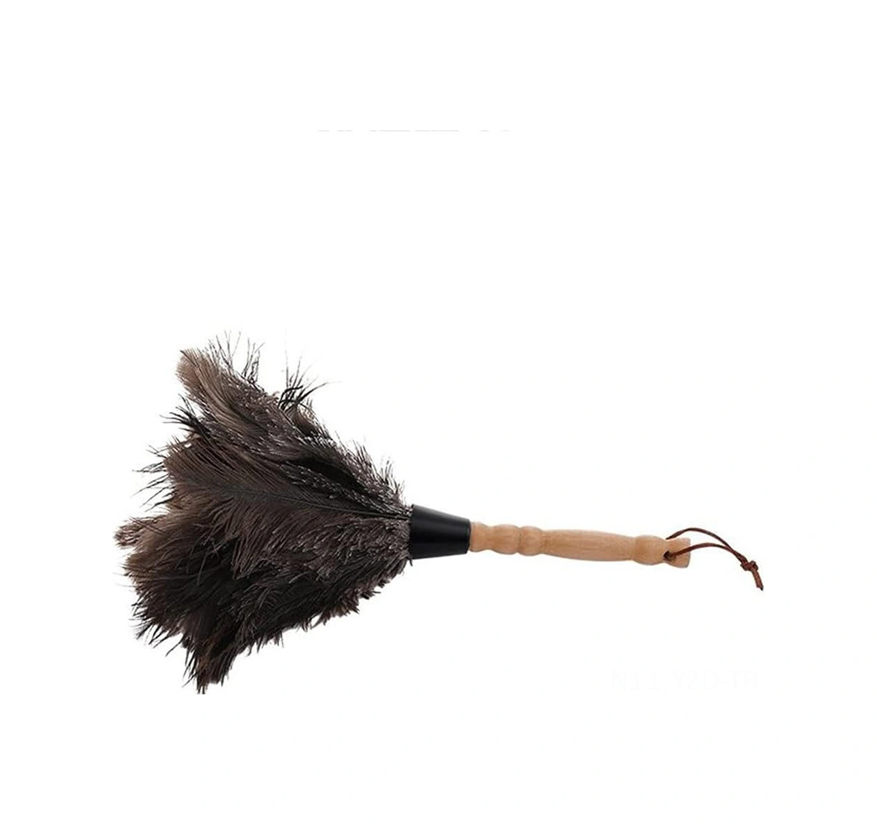 Yuntech01 Ahşap Saplı Doğal Devekuşu Tüy Temizleyici, Ev Ve Araç İçin Hassas Yüzeyler İçin Soft, Tekli Paket