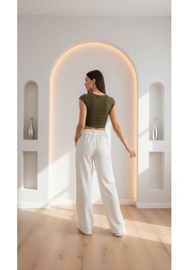 Divinus Crop Top T-shırt Haki