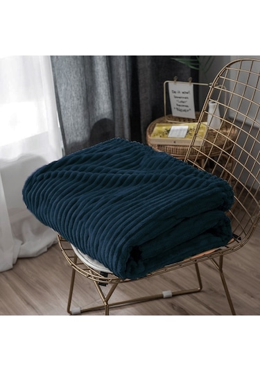 Mulberry Tek Kişilik Fitilli Yumuşak Dokulu Tv Battaniye 120 x 170