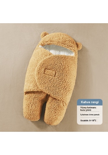 0 - 3 Ay Çift Amaçlı Kalın Bebek Yorganı - Haki