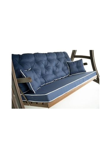 Akasya Ladin Ahşap Salıncak Dış Mekan Bahçe, Teras Salıncağı -lacivert Lacivert
