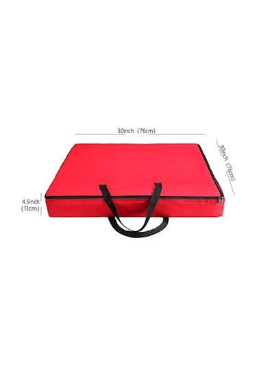 Trendooze Çelenk Korumalı Saklama Çantası - Kırmızı Ev Düzenleyici Yapay Tutucu Kırmızı
