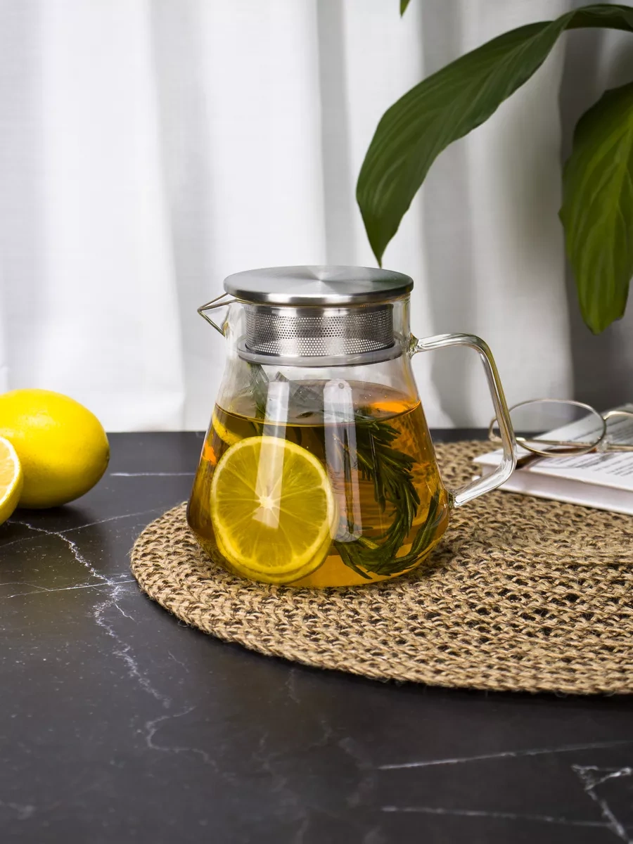 Cnglass 600 Ml Metal Kapakl Filtreli Demlik 164567025 Beyaz