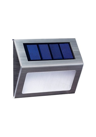 Folinda Güneş Enerjili 3 Led Islak Beyaz Dış Mekan Merdiven Duvar Çit Aydınlatması Ip44 Koruma