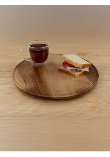 Ahşap Yuvarlak Kesme & Sunum Tahtası