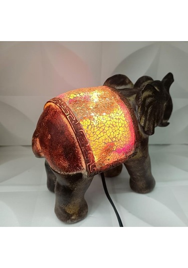 Fil Mozaik Lamba Yatak Odası Bebek Odası Gece Lambası Masa Üstü Ev Dekorasyon Çok Renkli