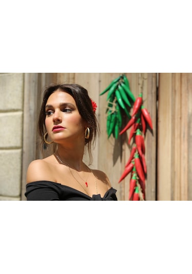 Reis Kuyumculuk T9373 Napoli Rosso Altın Kolye
