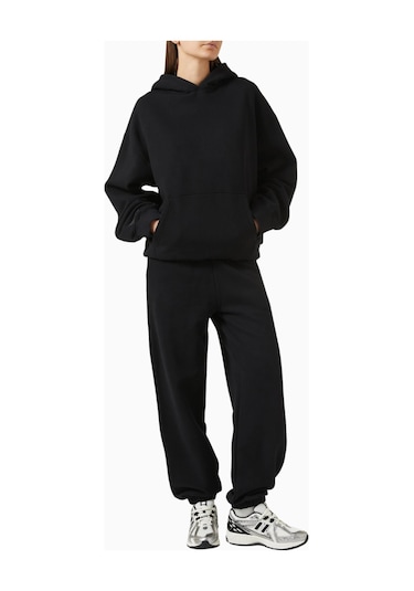 Represent Boyfriend Hoodie, Premium Brushed Fleece Kapüşonlu Sweatshirt Siyah