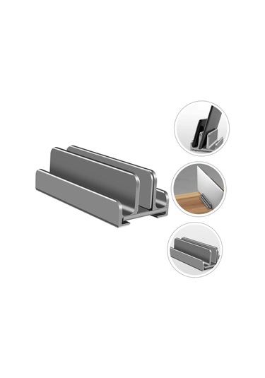 Masa Bilgisayar Rafında Dizüstü Bilgisayar İçin Sağlam Dizüstü Tutucu Dikey Alaşım Standı