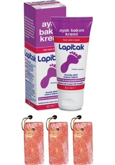 Lapitak Ayak Bakım Kremi 60 ML + Ponza Topuk Taşı