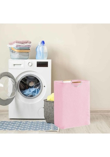 Pazly Suntek Çok Amaçlı Katlanabilir Pembe Çamaşır Sepeti - Ev & Organizasyon Pembe