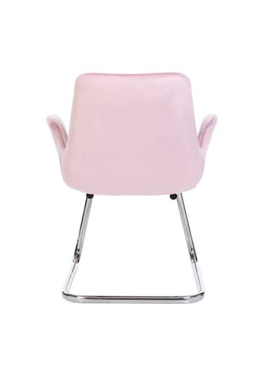 Markaelz Krom Metal Ayaklı Bekleme Koltuğu Pescado Pembe