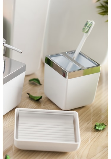 Primanova Toskana Banyo Seti Beyaz 5 Parça Beyaz