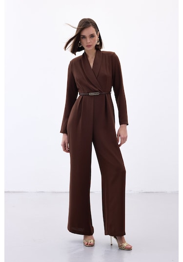 Sateen Kemerli Salaş Tulum - Kahve-136565 Kahve