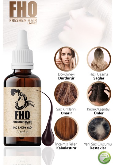 Freshen Hair Dökülme Karşıtı Bitkisel Saç Bakım Serumu 30 ML