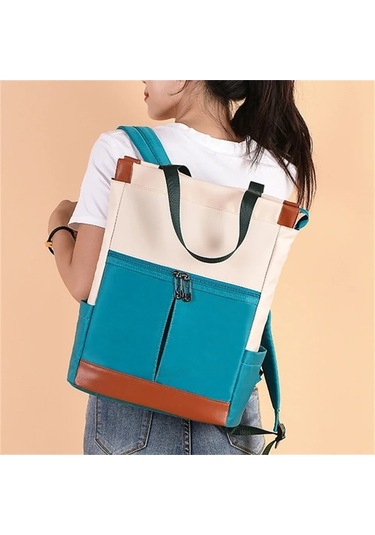 Zyzqstore Geçirmez İş Sırt Çantası Kadın Oxford Öğrenci Moda Çok Renkli Çok Renkli