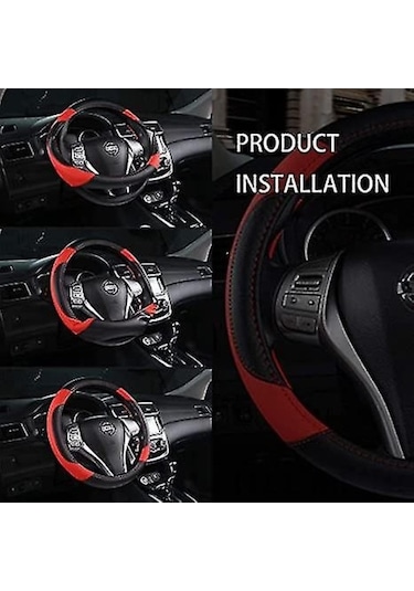 Novahub Dayanıklı Deri Direksiyon Kılıfı - Kaymaz, Konforlu, Şık 36-40cm Uygun Diğer