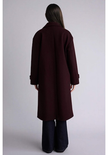 Defacto Regular Fit Kaşe Kaban F1197ax26spbr444 Bordo-br444